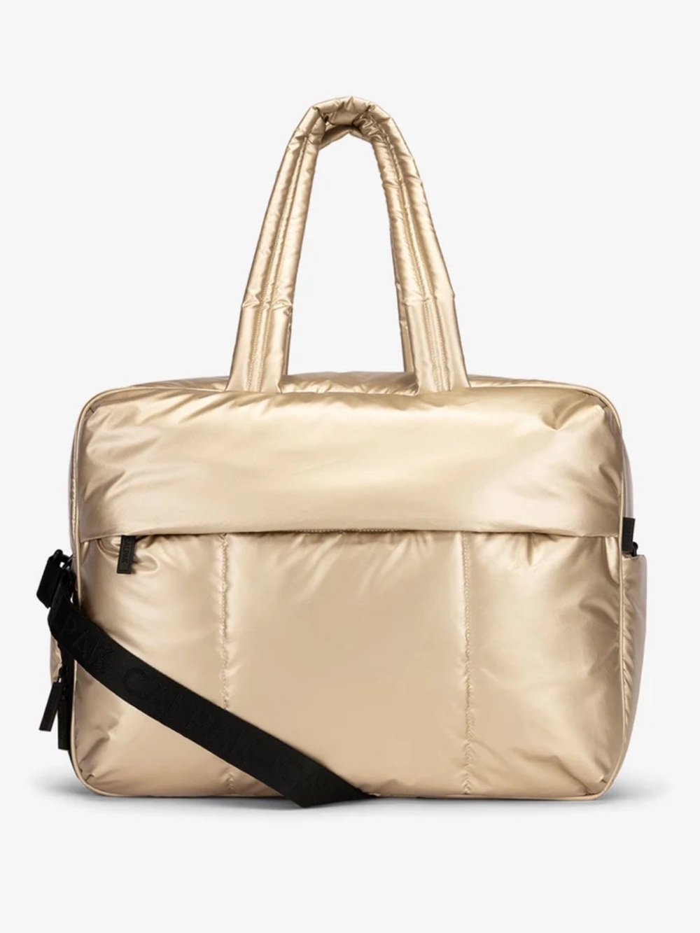 Calpak Luka Large Metallic Gold Nylon Puffy
Duffel Travel Bag
